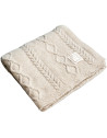 Couverture bébé en laine Merino Premium "Crème" (80x100 cm)