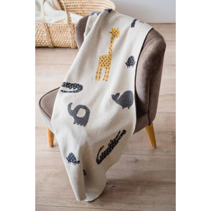 Couverture bébé en tricot de coton bio "Animal" (80x100 cm) Kaiser
