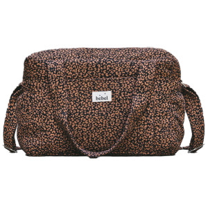 Sac à langer Middle en double gaze de coton Capsule "Leopard Noir" BEbel