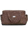 Sac à langer 24/48H en gaze de coton Capsule "Leopard Noir"