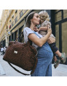 Sac à langer 24/48H en gaze de coton Capsule "Leopard Noir"