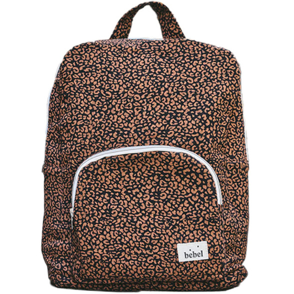 Sac à langer à dos en gaze de coton Capsule "Léopard Noir"