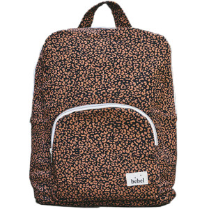 Sac à langer à dos en double gaze de coton Capsule "Léopard Noir" Bebel