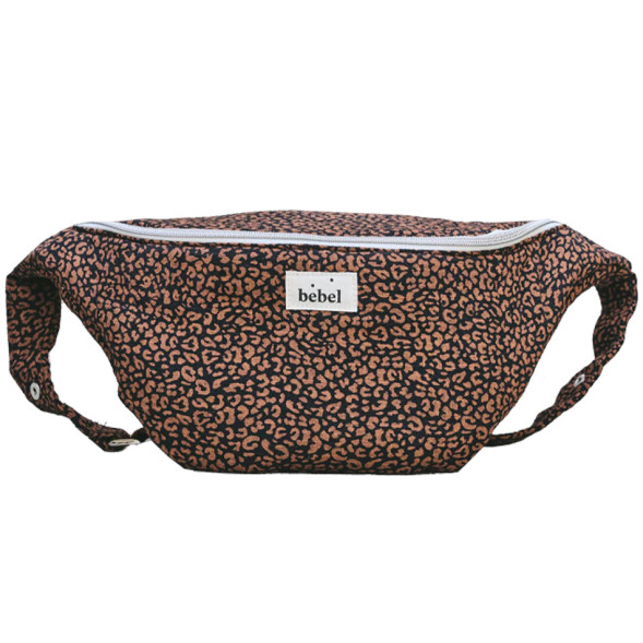 Sac Banane à langer en gaze de coton Capsule "Leopard Noir"