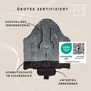 Chancelière universelle en polaire Thermo Sandy "Noir/Gris" Kaiser