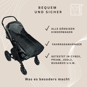 Chancelière universelle en polaire Thermo Sandy "Noir/Gris" Kaiser