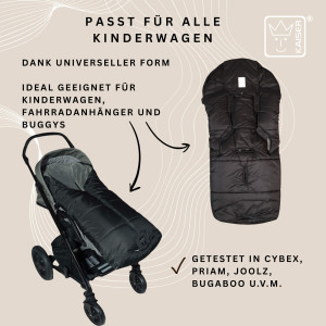 Chancelière universelle en polaire Thermo Sandy "Noir/Gris" Kaiser