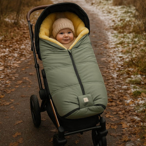 Chancelière universelle en peau d'agneau Iglu 2.0 "Salbei Green" Kaiser