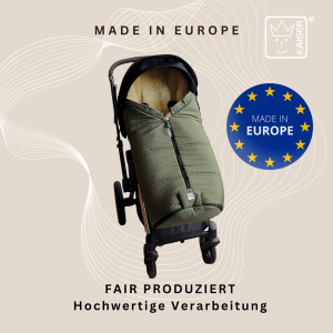 Chancelière universelle en peau d'agneau Iglu 2.0 "Salbei Green" Kaiser