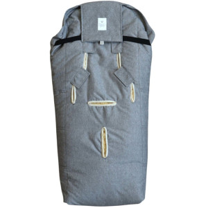 Chancelière universelle en peau d'agneau Iglu 2.0 "Gris clair Chiné" (6-36 mois)