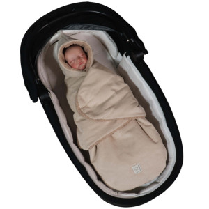 Couverture nomade bébé en velours Callie Cord "Sable" Kaiser