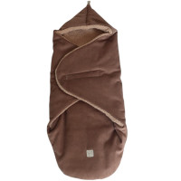Couverture nomade en polaire et velours Callie Cord "Caribou" (0-12 mois)