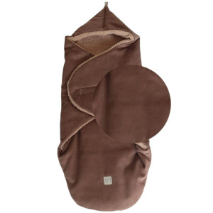 Couverture nomade bébé en velours Callie Cord "Caribou" Kaiser