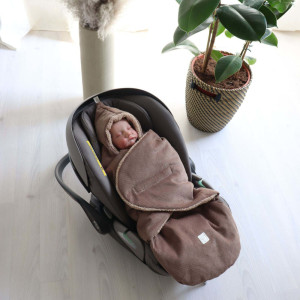 Couverture nomade bébé en velours Callie Cord "Caribou" Kaiser