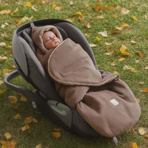 Couverture nomade bébé en velours Callie Cord "Caribou" Kaiser