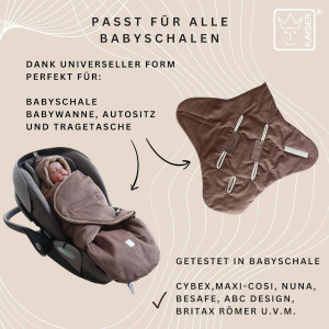 Couverture nomade bébé en velours Callie Cord "Caribou" Kaiser