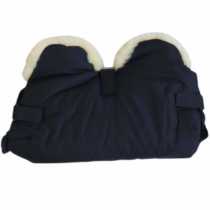 Chauffe-mains pour poussette en peau de mouton Big "Noir" Kaiser