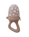 Tétine Grignoteuse en silicone "Love Taupe" (3-24 mois) Zakuw