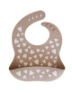 Bavoir à poche en silicone "Love Taupe" (6-36 mois)