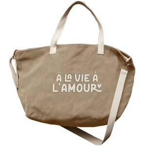 Sac XL en velours Capsule "A la vie à l'Amour" Zakuw