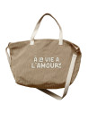 Sac XL en velours Capsule "A la vie à l'Amour" Zakuw