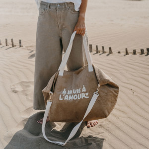 Sac XL en velours Capsule "A la vie à l'Amour" Zakuw