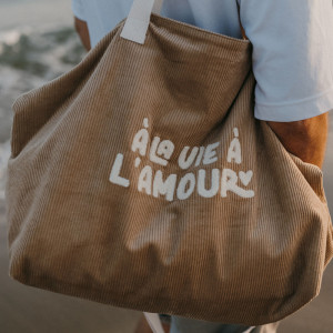 Sac XL en velours Capsule "A la vie à l'Amour" Zakuw