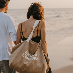 Sac XL en velours Capsule "A la vie à l'Amour" Zakuw
