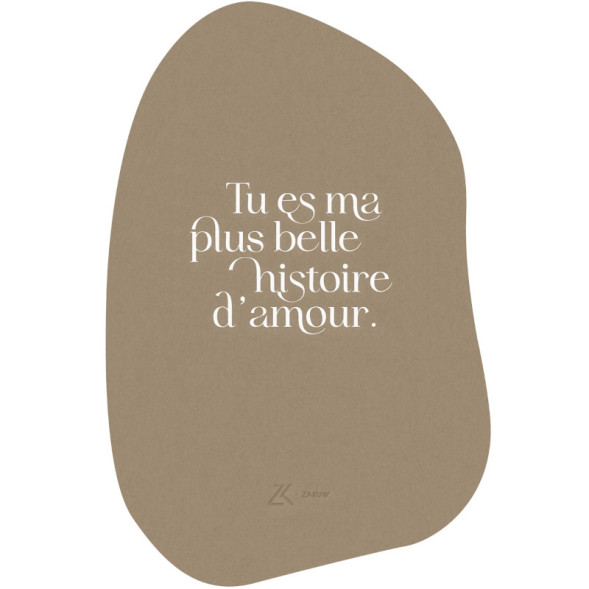 Carte postale Galet "Histoire d'amour"