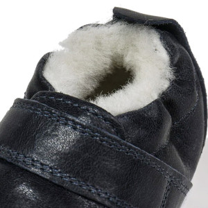 Chaussures pré-marche en cuir fourrées en laine Merinos Xplorer Marvel Artic "Bleu Navy"