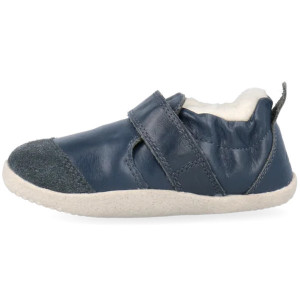 Chaussures pré-marche en cuir fourrées en laine Merinos Xplorer Marvel Artic "Bleu Navy"