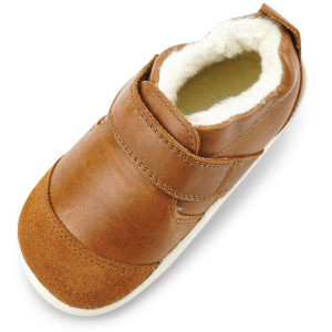 Chaussures pré-marche en cuir fourrées en laine Merinos Xplorer Marvel Arctic "Caramel"