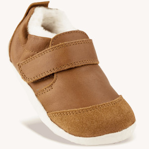 Chaussures pré-marche en cuir fourrées en laine Merinos Xplorer Marvel Arctic "Caramel"