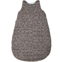 Turbulette hiver en double gaze de coton matelassée Capsule "Léopard Beige" (0-12 mois)