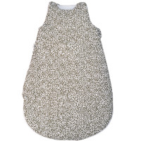 Turbulette hiver en double gaze de coton matelassée Capsule "Léopard Kaki" (0-12 mois)