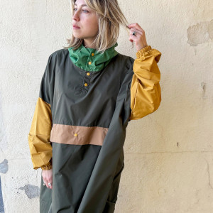 Poncho de pluie Long "Kaki" (adulte) Poule Party