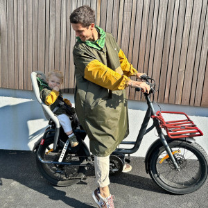 Poncho de pluie Long "Kaki" (adulte) Poule Party