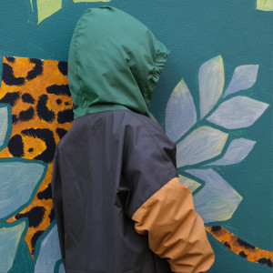 Poncho de pluie Long "Kaki" (enfant) Poule Party