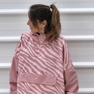 Poncho de pluie Long "Zebra" (adulte) Poule Party