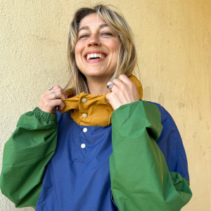 Poncho de pluie Long "Ash Blue" (adulte) Poule Party