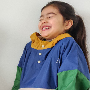 Poncho de pluie Long "Ash Blue" (enfant) Poule Party