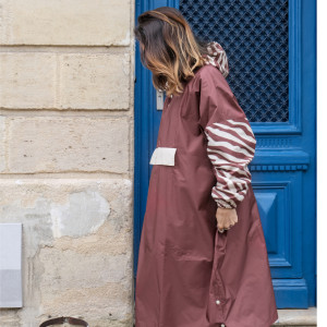 Poncho de pluie Long "Chocolate Zebra" (adulte) Poule Party