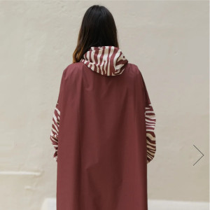 Poncho de pluie Long "Chocolate Zebra" (adulte) Poule Party