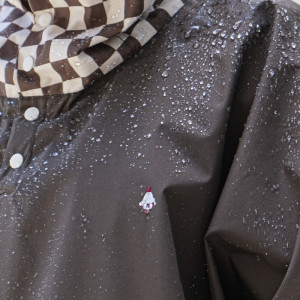 Poncho de pluie Long "Damier Kaki" (enfant) Poule Party
