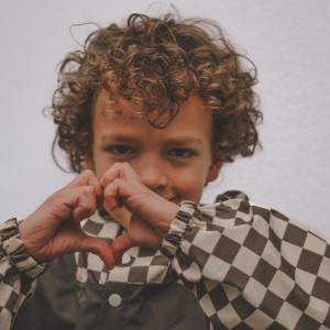 Poncho de pluie Long "Damier Kaki" (enfant) Poule Party