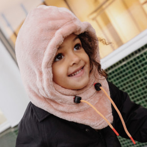 Cagoule bébé en polaire Warmy "Pink" (9/18 mois) Hello Hossy