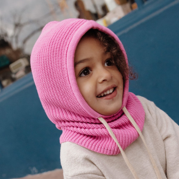 Cagoule bébé en coton bio Hoody "Lila" (9/18 mois)
