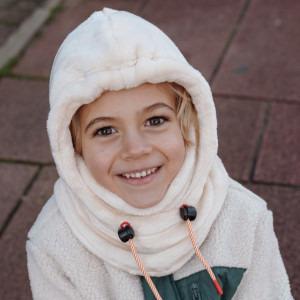 Cagoule bébé en polaire Warmy "Cream" (9/18 mois) Hello Hossy