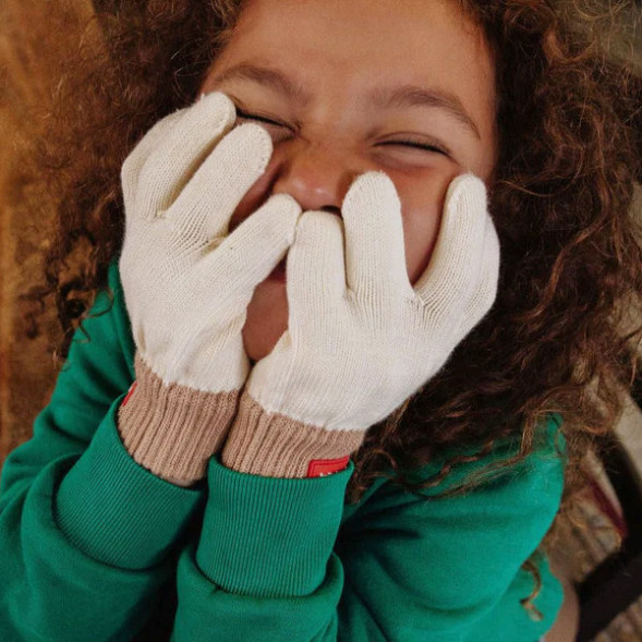 Gants enfant en coton bio Handy "Sandy" (4/6 ans)