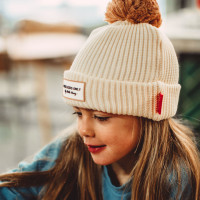 Bonnet en coton bio et polaire Color Block "Sandy" (Bébé & Enfant)